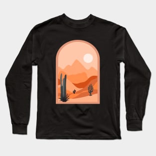 Cactus Desert Landscape Long Sleeve T-Shirt